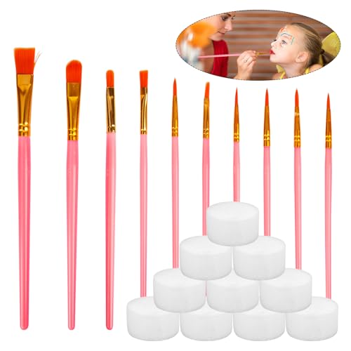 bssmmai 10 Stück Künstlerpinsel Acrylfarbe Kinderschminken Schmink Schwämmchen Malerei Ölfarben Brush Set Perfektes Detail Pinsel für Anfänger Kinder Künstler und Gemälde Liebhaber bssmmai 10 Stück Künstlerpinsel Acrylfarbe Kinderschminken Schmink Schwämmchen Malerei Ölfarben Brush Set Perfektes Detail Pinsel für Anfänger Kinder Künstler und Gemälde Liebhaber von bssmmai