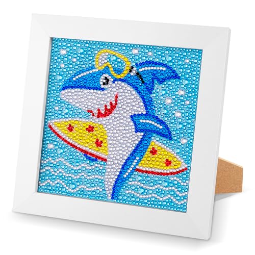 bssmmai Diamond Painting Kinder Mit Holzrahmen 18x18 cm, 5D DIY Set Full Hai Mosaikherstellung für Mädchen Jungen Erwachsene, Diamant Bilder Arts Craft für Gift Home Wand Decor bssmmai Diamond Painting Kinder Mit Holzrahmen 18x18 cm, 5D DIY Set Full Hai Mosaikherstellung für Mädchen Jungen Erwachsene, Diamant Bilder Arts Craft für Gift Home Wand Decor von bssmmai