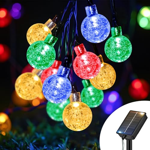 btfarm 1 Stücke Solar Lichterkette Aussen Wetterfest, 10M 30 LED Kristallkugel Lichterkette Außen IP65 Wasserdicht, 8 Modi Solarlichterkette Outdoor für Balkon Hochzeit Party Garten Deko, Mehrfarbig btfarm 1 Stücke Solar Lichterkette Aussen Wetterfest, 10M 30 LED Kristallkugel Lichterkette Außen IP65 Wasserdicht, 8 Modi Solarlichterkette Outdoor für Balkon Hochzeit Party Garten Deko, Mehrfarbig von btfarm