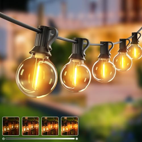 btfarm 13M Lichterkette Außen Dimmbar mit Timer, 15+1 LED Outdoor Lichterkette Strom Wetterfest Wasserdicht Lichterkette Glühbirnen für Garten Terrasse Hochzeiten Party, Warmweiß btfarm 13M Lichterkette Außen Dimmbar mit Timer, 15+1 LED Outdoor Lichterkette Strom Wetterfest Wasserdicht Lichterkette Glühbirnen für Garten Terrasse Hochzeiten Party, Warmweiß von btfarm