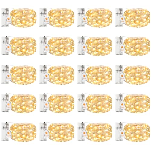 btfarm 20 Stück LED Lichterkette Batterie mit Timer, 2M 20 LED Micro Silberdraht Lichterkette Innen Batteriebetrieben für Party Weihnachten Hochzeit Halloween Innen Deko, Warmweiß btfarm 20 Stück LED Lichterkette Batterie mit Timer, 2M 20 LED Micro Silberdraht Lichterkette Innen Batteriebetrieben für Party Weihnachten Hochzeit Halloween Innen Deko, Warmweiß von btfarm