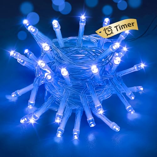 btfarm Lichterkette Batterie mit Timer 2 Modi, 3M 30 LED Lichterketten Klein Batteriebetrieben Lichterkette Innen Wasserdicht für Weihnachten Zimmer Party Hochzeit Garten, Blau btfarm Lichterkette Batterie mit Timer 2 Modi, 3M 30 LED Lichterketten Klein Batteriebetrieben Lichterkette Innen Wasserdicht für Weihnachten Zimmer Party Hochzeit Garten, Blau von btfarm