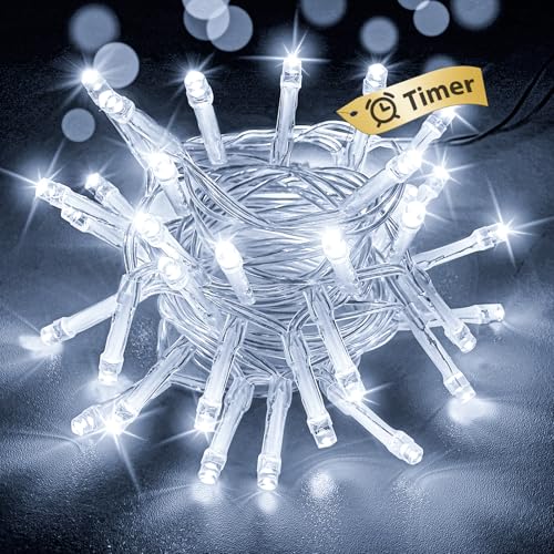 btfarm Lichterkette Batterie mit Timer 2 Modi, 3M 30 LED Lichterketten Klein Batteriebetrieben Lichterkette Innen Wasserdicht für Weihnachten Zimmer Party Hochzeit Garten Halloween, Kaltes Weiß btfarm Lichterkette Batterie mit Timer 2 Modi, 3M 30 LED Lichterketten Klein Batteriebetrieben Lichterkette Innen Wasserdicht für Weihnachten Zimmer Party Hochzeit Garten Halloween, Kaltes Weiß von btfarm