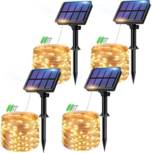 btfarm Solar Lichterkette Aussen, Insgesamt 32M 320 LED Solarlichterkette Außen Wetterfest 8 Modi IP65 Wasserdicht Kupferdraht, Outdoor Lichterkette Solar Kette Draht für Balkon Garten Deko, Warmweiß btfarm Solar Lichterkette Aussen, Insgesamt 32M 320 LED Solarlichterkette Außen Wetterfest 8 Modi IP65 Wasserdicht Kupferdraht, Outdoor Lichterkette Solar Kette Draht für Balkon Garten Deko, Warmweiß von btfarm