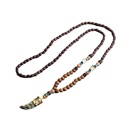 budiniao Halskette mit Anhänger aus ethnischen Perlen im Vintage Stil, personalisierte Geschenke, ethnische Halsketten im Vintage Stil, Perlenketten, Exquisite Verarbeitung, Wie Gezeigt 2 von budiniao