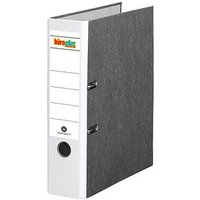 büroplus Ordner weiß marmoriert Karton 8,0 cm DIN A4, 1 St. von büroplus