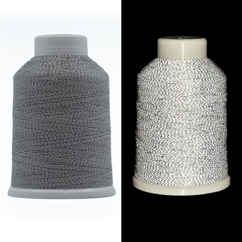 Reflektierendes Nähgarn, jede Spule des maschinellen Nähgarns aus Polyester ist 1000 m lang, Nähmaschinengarn zum Nähen, Reparieren Reflektierendes Nähgarn, jede Spule des maschinellen Nähgarns aus Polyester ist 1000 m lang, Nähmaschinengarn zum Nähen, Reparieren von bulingbuling