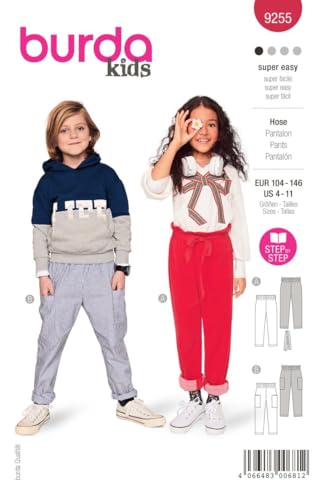 Burda Schnittmuster, 9255, Kids Hose selber nähen [Damen, Gr. 34 - 44] Level 4 für Profis von burda style