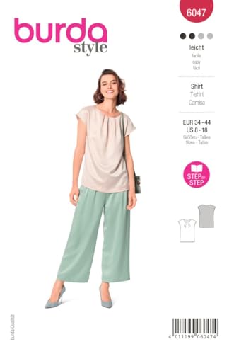 Burda B6047 Schnittmuster, Papier, Weiß, Größe 34-44 von burdastyle