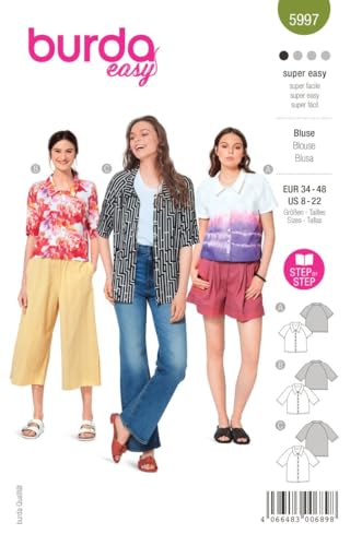 Burda Style Katalog-Schnittmuster Hemdblusen in verschiedenen Längenvariationen | Damen, Gr. 34-48 | Nählevel: Sehr leicht #5997 Burda Style Katalog-Schnittmuster Hemdblusen in verschiedenen Längenvariationen | Damen, Gr. 34-48 | Nählevel: Sehr leicht #5997 von Burda