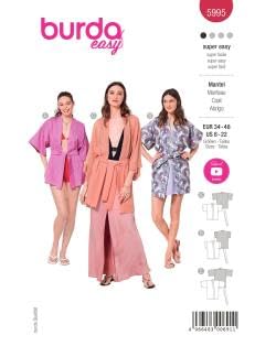 Burda Style Katalog-Schnittmuster Kimono-Jacken mit Bindeband | Damen, Gr. 34-48 | Nählevel: Sehr leicht #5995 Burda Style Katalog-Schnittmuster Kimono-Jacken mit Bindeband | Damen, Gr. 34-48 | Nählevel: Sehr leicht #5995 von Burda