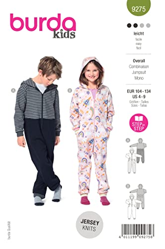 Burda Style Schnittmuster B9275 Kinder Overall und Einteiler mit Kapuze Burda Style Schnittmuster B9275 Kinder Overall und Einteiler mit Kapuze von burdastyle