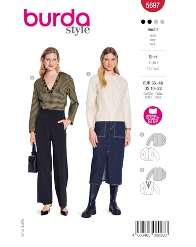 burda Schnittmuster Damen Langarm Shirts #5697 Gr. 36-48 burda Schnittmuster Damen Langarm Shirts #5697 Gr. 36-48 von burdastyle