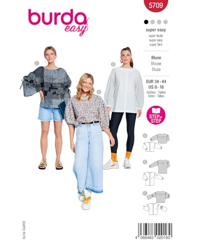 burda easy Schnittmuster Damen Langarm Blusen #5709 Gr. 34-44 burda easy Schnittmuster Damen Langarm Blusen #5709 Gr. 34-44 von burdastyle