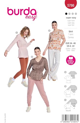 burda easy Schnittmuster Damen Shirt Gr. 34-48 burda easy Schnittmuster Damen Shirt Gr. 34-48 von burdastyle