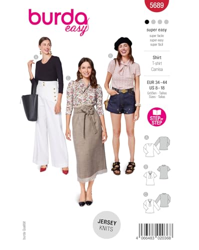 burda easy Schnittmuster Damen Shirts #5689 Gr. 34-44 burda easy Schnittmuster Damen Shirts #5689 Gr. 34-44 von burdastyle