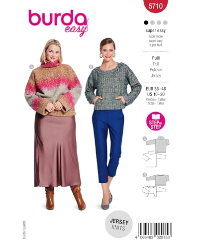 burda easy Schnittmuster Damen kuschelige Pullover #5710 Gr. 36-46 burda easy Schnittmuster Damen kuschelige Pullover #5710 Gr. 36-46 von burdastyle