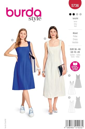burda style Schnittmuster Damen #5736 Midi & Mini Bahnenkleider mit Schleifen Gr. 36-46 burda style Schnittmuster Damen #5736 Midi & Mini Bahnenkleider mit Schleifen Gr. 36-46 von burdastyle