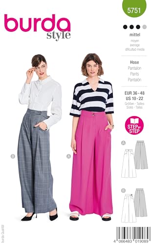 burda style Schnittmuster Damen #5751 weite Hosen mit Taschen & Schließe Gr. 36-48 burda style Schnittmuster Damen #5751 weite Hosen mit Taschen & Schließe Gr. 36-48 von burdastyle