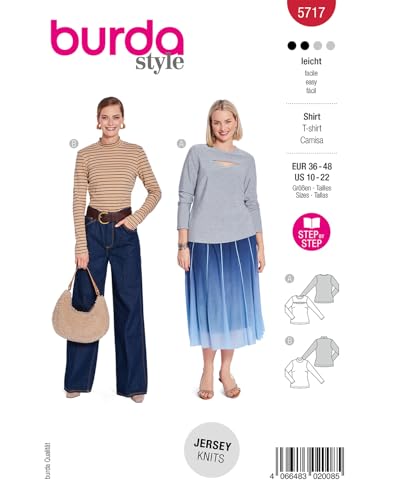 burda style Schnittmuster Damen Basic Langarmshirts #5717 Gr. 36-48 burda style Schnittmuster Damen Basic Langarmshirts #5717 Gr. 36-48 von burdastyle
