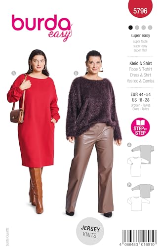 burda style Schnittmuster Damen Kleid und Langarm Shirt Gr. 44-54 burda style Schnittmuster Damen Kleid und Langarm Shirt Gr. 44-54 von burdastyle