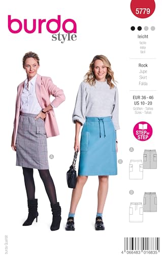 burda style Schnittmuster Damen Rock mit Seitentaschen Gr. 36-46 burda style Schnittmuster Damen Rock mit Seitentaschen Gr. 36-46 von burdastyle