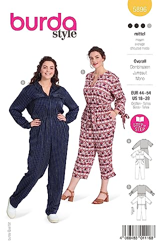 burdastyle Schnittmuster 5896 | Overall zum selber nähen | Damen, Gr. 44-54 | Nählevel: mittel von burdastyle