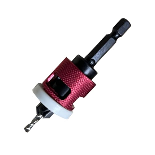 Roter 1/8 Zoll x 3/8 Zoll Kegelsenkerbohrer, verstellbare Tiefe, 6,3 mm Sechskantschaft für schnellen Wechsel Roter 1/8 Zoll x 3/8 Zoll Kegelsenkerbohrer, verstellbare Tiefe, 6,3 mm Sechskantschaft für schnellen Wechsel von burtok