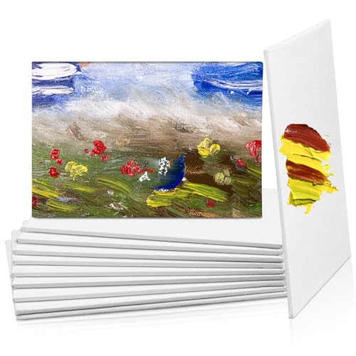 butterfunny 24 Stück 12,7 x 17,8 cm Leinwandtafeln, Kunstanfänger, blanko, Malleinwände, 100 % Baumwolle, für Acryl, Öl, Aquarell, Temperafarbe butterfunny 24 Stück 12,7 x 17,8 cm Leinwandtafeln, Kunstanfänger, blanko, Malleinwände, 100 % Baumwolle, für Acryl, Öl, Aquarell, Temperafarbe von butterfunny