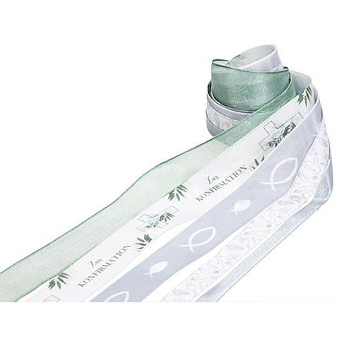 Bänderpaket "Konfirmation", grün, 10–25 mm, 5x 2 m Bänderpaket "Konfirmation", grün, 10–25 mm, 5x 2 m von buttinette