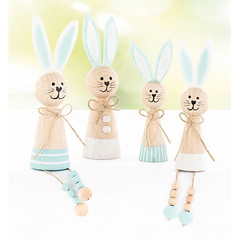 Bastel-Set "Holzfiguren-Häschen" mint Bastel-Set "Holzfiguren-Häschen" mint von buttinette