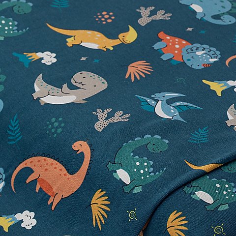 Baumwoll-Jersey-Digitaldruck „Dinos“ mit Elasthan, blau-color Baumwoll-Jersey-Digitaldruck „Dinos“ mit Elasthan, blau-color von buttinette