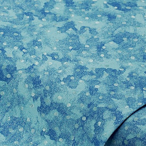 Baumwollstoff Batik Punkte "Mona", blau-color von buttinette