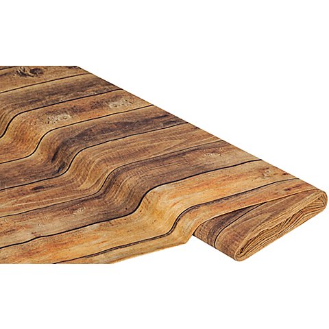 Baumwollstoff-Digitaldruck "Holzwand", Serie Ria, braun von buttinette