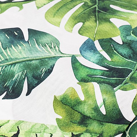 Baumwollstoff-Digitaldruck "Monstera", Serie Ria, weiß-color Baumwollstoff-Digitaldruck "Monstera", Serie Ria, weiß-color von buttinette