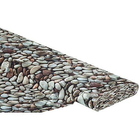 Baumwollstoff-Digitaldruck "Steine", Serie Ria, grau-color von buttinette