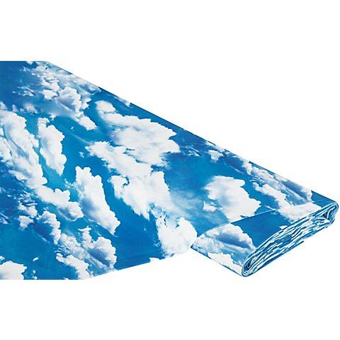 Baumwollstoff-Digitaldruck "Wolkenhimmel", Serie Ria, blau-color von buttinette