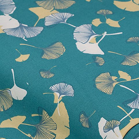 Baumwollstoff Ginkgo "Lena", petrol-color Baumwollstoff Ginkgo "Lena", petrol-color von buttinette