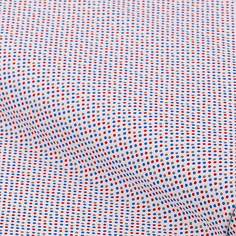 Baumwollstoff Mini-Pünktchen "Mona", blau/rot/grau Baumwollstoff Mini-Pünktchen "Mona", blau/rot/grau von buttinette