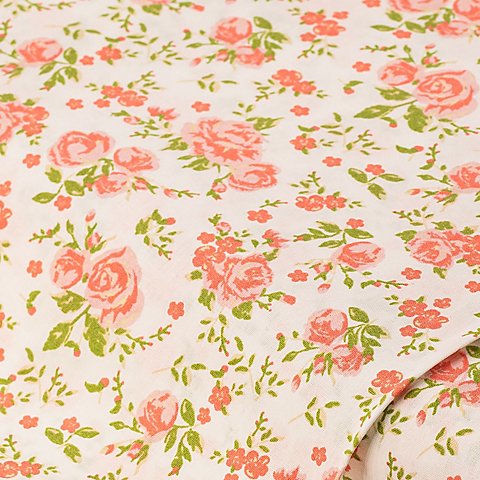 Baumwollstoff Rosenbouquet "Mona", weiß-color Baumwollstoff Rosenbouquet "Mona", weiß-color von buttinette