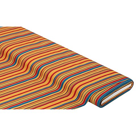 Baumwollstoff Streifen "Mona", orange-color von buttinette