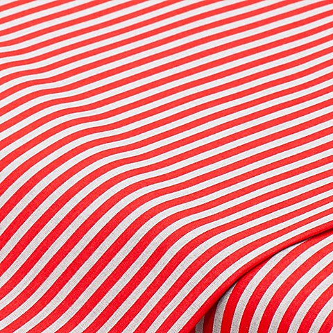 Baumwollstoff Streifen "Mona", rot/grau Baumwollstoff Streifen "Mona", rot/grau von buttinette