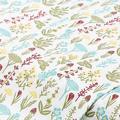 Baumwollstoff Wiesenblumen "Mona", weiß-color von buttinette