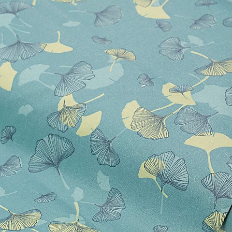 Beschichteter Baumwollstoff "Ginkgo", lagune-color Beschichteter Baumwollstoff "Ginkgo", lagune-color von buttinette