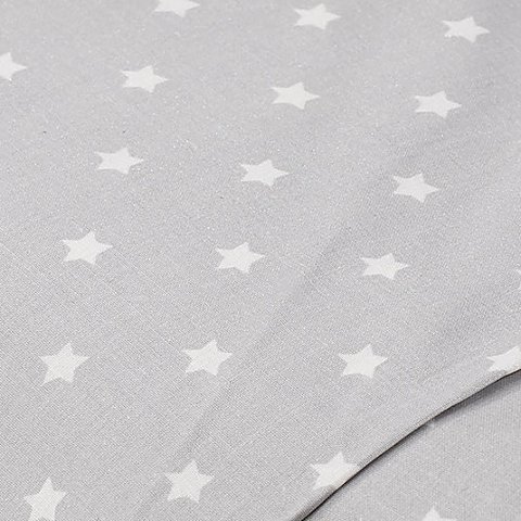 Beschichteter Baumwollstoff "Sterne", hellgrau/weiß Beschichteter Baumwollstoff "Sterne", hellgrau/weiß von buttinette