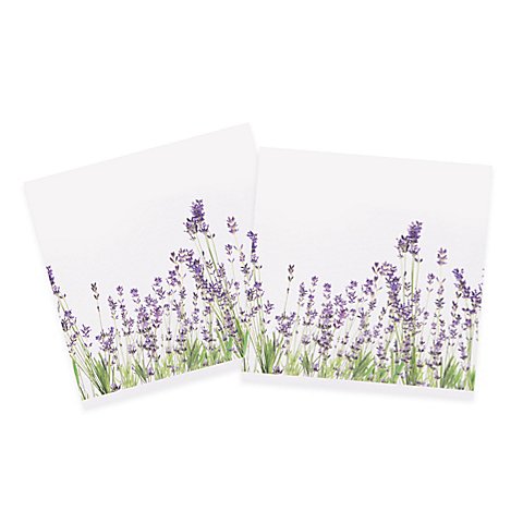 Canvas-Coupon Bordüre "Lavendel", weiß/lila von buttinette
