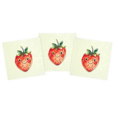 Canvas-Coupon "Erdbeere", rot-color Canvas-Coupon "Erdbeere", rot-color von buttinette