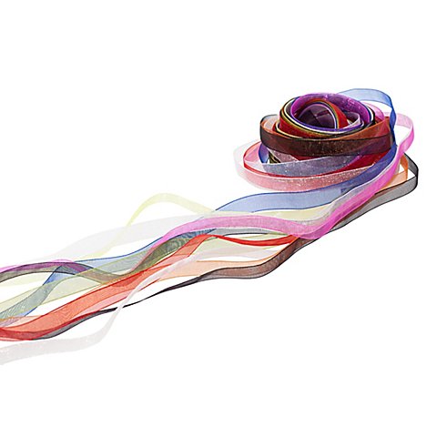 Chiffonbänderpaket, bunt, 10 mm, 10x 2 m Chiffonbänderpaket, bunt, 10 mm, 10x 2 m von buttinette