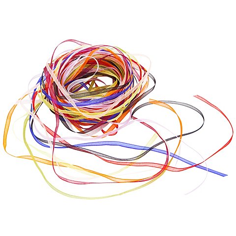 Chiffonbänderpaket, bunt, 3 mm, 10x 2 m Chiffonbänderpaket, bunt, 3 mm, 10x 2 m von buttinette