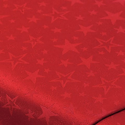 Damast "Sterne", rot Damast "Sterne", rot von buttinette